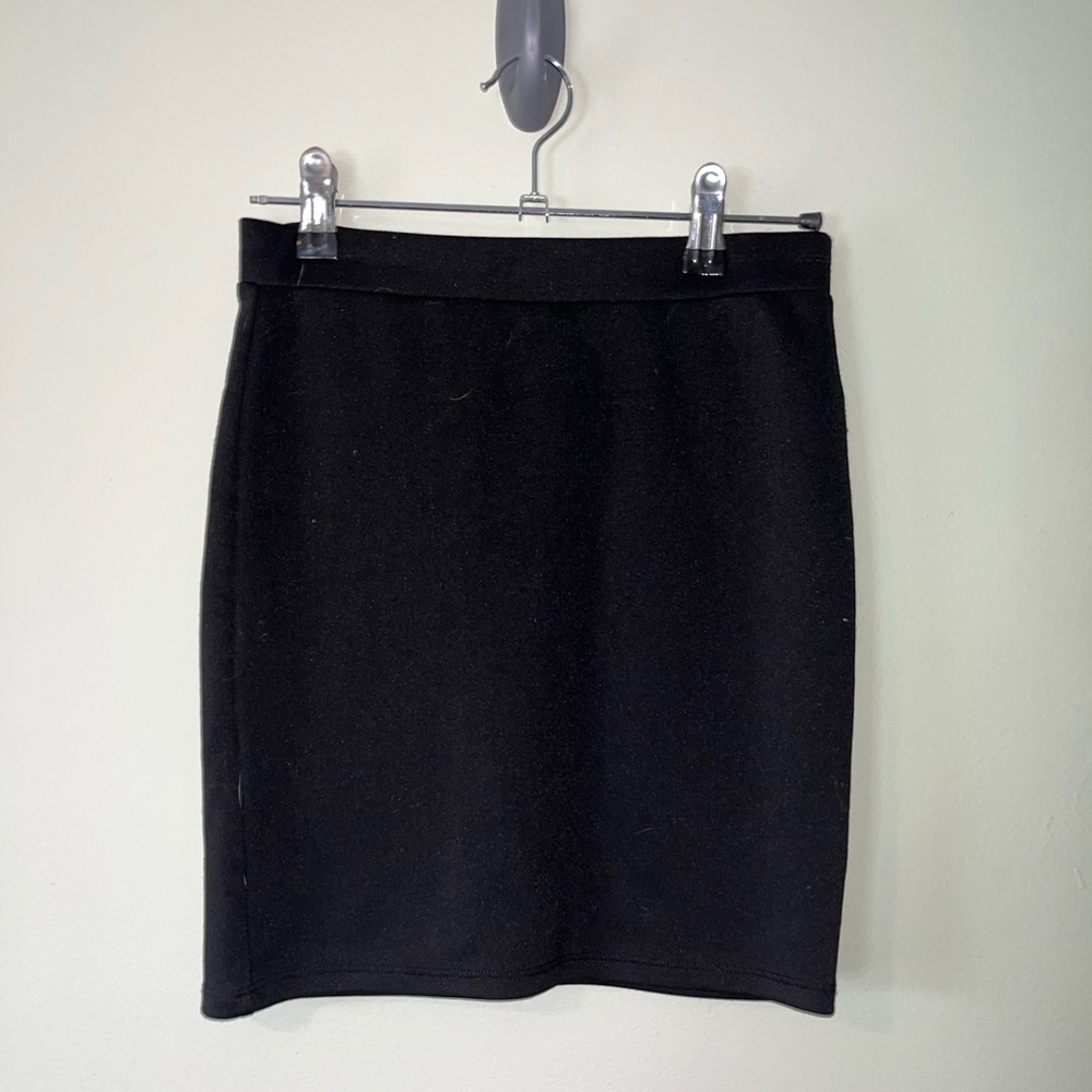 Womens Black Mini Pencil Skirt